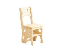 YBNKKUXKN Sgabellos Sgabello for scale in legno massello con pedale largo antiscivolo, scala pieghevole multifunzione adatta for spazi domestici interni Scalini(Wood)