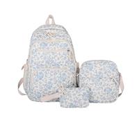YBNKKUXKN Zaino Set di 3 Zaini Piccoli Floreali, Borsa Portaoggetti di Grande capacità, Zaino Portatile Adatto for Viaggi, Uso Quotidiano E Scuola Cartella(Blauw)