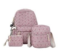 YBNKKUXKN Zaino Set di Tre Zaini con Fiocco in Cotone, for Studenti, di Grande capacità, Carini, Perfetti for Viaggi, Ufficio e Ritorno a Scuola Cartella(Roze,Bring a Doll)