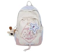 YBNKKUXKN Zaino Zaino con Star Pendant Borsa Scolastica per Laptop Zaini per College Anti Furto Travel Backpack per Ragazzi Ragazza Cartella(Geel)