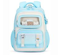 YBNKKUXKN Zaino Zaino Scolastico Dream Girl con Simpatico Orsetto, Set di Borse for Studenti, Borsa for Tutoraggio Cartella(Blauw,1 PCS)