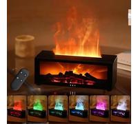 YBSHOP Diffusore per camino, diffusore di aromi di oli essenziali, luce LED a 7 colori, timer remoto, spegnimento automatico