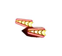 YBVDCXP Freno Luce Stop Lampada 12V Moto Lampeggiatore LED Indicatori di Direzione Luce M10 Indicatore Che Scorre Lampada Universale per GSX S1000 GSR 400 750 600 per VS&trom