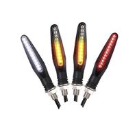 YBVDCXP Freno Luce Stop Lampada Indicatore di Direzione per Motocicletta 24 LED Ambra Super Luminoso Anteriore Posteriore Bianco Luce Marcia Diurna Lampeggiatore Luci dei Freni Rosse