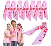 YBwanli Ottobre Rosa,bandana nastro rosa 90 x 7 x 7 pezzi, morbido e leggero, elegante, unisciti a noi nella nostra lotta contro il cancro al seno