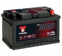 YBX3100 071 Batteria Avviamento Auto Yuasa 71 AH EN 650A 12V Destra Pronto Uso