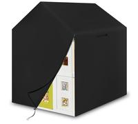 YBYHFAA Copertura della Casetta dei Giochi, Telo Protettivo per Bambini con Cerniera e Coulisse, Oxford 600d Copertura per Casetta da Gioco per Esterni, Impermeabile, Nero (127x110x130cm)