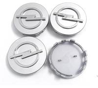 YBZYBSV 4 Pezzi Coprimozzi Auto per Opel Meriva B de 2010 à 2017, Copriruota Centrale Esterno dell Auto Fregi Cerchi in Lega Cerchioni Coprimozzo Centrale,60mm-Silver