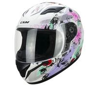 YC Casco Integrale per Bambini CGM 265 Lucky Music Bianco Rosa YM Bambino