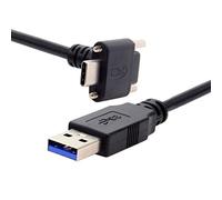 YC° CY - Cavo dati da USB-C a USB 3.0 ad angolo retto a 90 gradi, con chiusura a vite, 5 Gbps, tipo C, per fotocamera VR e laptop (800 cm con chipset)