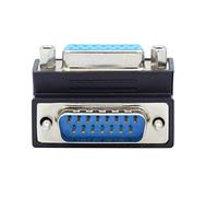 YC° CY D-SUB RS232 D-subminiaturizzato 15 pin maschio a vite femmina adattatore di estensione DB connettore fino a 90 gradi angolato
