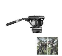 YC FH75S Testa fluida per treppiedi per monopiede Pineta Pro, filettatura da 1/4", inclinazione da +90° a -70°, piastra a sgancio rapido per Manfrotto, per riprese di microfilm, matrimoni ed eventi