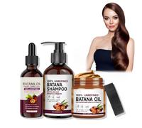 Ycaaeo 3PCS Olio Biologico di Batana per la Crescita dei Capelli, 120 ml, 50 ml, Marrone, Senza Profumo, Unisex, Ogni Tipo di Capelli