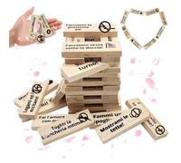 Ycaaeo 48 Pezzi Italiano Gioco Super Naughty Block Towe, Giochi Hot per Adulti, Gioco di Coppia in Italiano, Adatto a Coppie, Innamorati, Feste Notturne