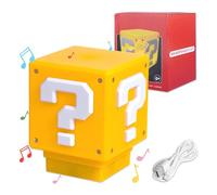 Ycaaeo Lampada Punto Interrogativo Cubo con Suono, 3D Light Night Lights per Anime, Lampada Punto Interrogativo, Luce Notturna Game per Regalo di Compleanno o di Natale