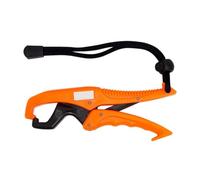 Ycagrain Clip di plastica per pesca con clip per pesci, raccogli pesci, sollevamento pesci, attrezzatura da pesca con corda scorrevole, 25 cm, colore arancione