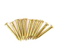 Ycauty 100 chiodi in ottone a testa rotonda per un fissaggio forte nelle cerniere dei mobili di casa, durevoli 10 mm/15 mm/18 mm/22 mm (lunghezza 15 mm)