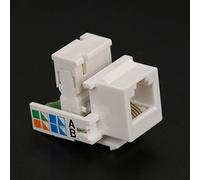 Ycauty 5 moduli informativi RJ11, accessorio di cablaggio per telefono vocale, design compatto per ingegneria di reti, cablaggio integrato, 5 unità
