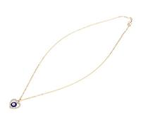 Ycauty Collana con ciondolo a forma di cuore e occhio malvagio, da donna, per feste, matrimoni, lauree, eventi, in lega d'oro