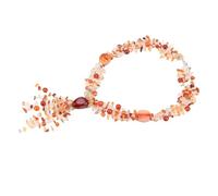 Ycauty Collana con perline di agata rossa, elegante design multistrato per tutte le stagioni, per donne amanti della moda