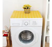 Ycauty Copertura Protettiva Antipolvere Multiuso in Cotone e Lino Resistente Alle Macchie per Frigorifero Lavatrice Giallo 21,7 X 51,2 Pollici per Domestica (55 * 130 cm 51x21 pollici)