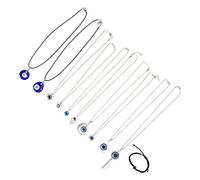 Ycauty Set di gioielli per gli occhi, 11 pezzi, collane e bracciali regolabili eleganti per uomini e donne, in lega di zinco e vetro colorato