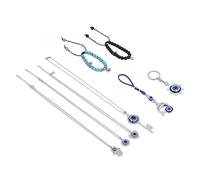Ycauty Set di gioielli per gli occhi 8 pezzi, gioielli di protezione alla moda ed eleganti per la vita quotidiana, regalo per uomini e donne