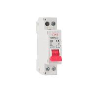 YCB6N-32 6-32A 1P + N MCB Interruttore magnetotermico Interruttore fase-neutro Interruttore elettrico Sicurezza domestica Protettori di dispersione a terra (Color : 1p N, Size : 32A)
