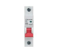 YCB9-80DM 1P MCB 6kA DC 500V Circuit Breaker 16A 20A 25A 32A 40A 50A DC MCB for PV System EKFBQBGW(50A)