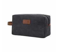 YCBMINGCAN Borsa cosmetica a doppio strato per uomo e donna, borsa digitale multifunzionale, borsa da viaggio in tessuto, borsa da toilette blu scuro elegante, nero-a, taglia unica
