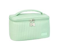YCBMINGCAN Borsa da viaggio per trucco, torta, PU, grande capacità, Advanced Sense, borsa portaoggetti, borsa da viaggio, pochette da sera, Verde menta, taglia unica