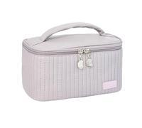 YCBMINGCAN Borsa da viaggio per trucco, torta, PU, grande capacità, Advanced Sense, borsa portaoggetti, borsa da viaggio, pochette da sera, grigio, taglia unica