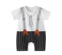 YCBMINGCAN Infant Crawling Clothes Summer New Korean Version Of The Male Baby Thin Female Short Sleeved Children's Hajacket Body Baby 80, Nero , 6-9 Monate
