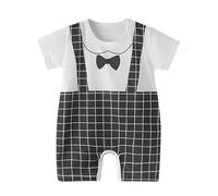 YCBMINGCAN Infant Crawling Clothes Summer New Korean Version Of The Male Baby Thin Female Short Sleeved Children's Hajacket Body Baby 80, grigio scuro, 9-12 Monate