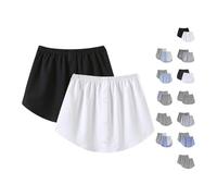 YCBMINGCAN Maglietta Extender 2 pezzi, gonna per camicette, da donna, sottogonna bassa, con coulisse, gonna regolabile a strati con bottoni, lunghezza della camicia, Mimetico, XXL