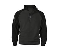 YCBMINGCAN Maglione da uomo in pile con colletto alto, maglione tattico da lavoro con chiusura lampo, a maniche lunghe in pile con tasca sulle maniche, Nero , L