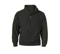 YCBMINGCAN Maglione da uomo in pile con colletto alto, maglione tattico da lavoro con chiusura lampo, a maniche lunghe in pile con tasca sulle maniche, verde, S