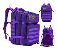 YCBRU 45L Uomo/Donna Escursioni Zaino da Trekking Impermeabili tattiche Militari dell'Esercito di Molle Bug out Zaino Campeggio all'aperto,Porpora