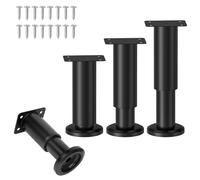 YCBTPS 4 Pezzi Piedini Regolabili Per Mobili Gambe Di Supporto Per Mobili Regolabili 25-42cm Piedi Per Ricambio Per Divano Letto Armadietti Mensole(42-72cm/16.5-28.3in)
