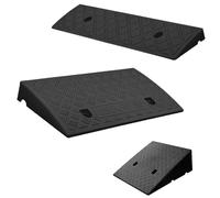 YCBTPS Rampa per Cordoli Portatili, Altezza 3/4/17/19cm Rampa di Carico Resistente, Rampa di Ingresso in Plastica, Rampa per Sedie A Rotelle, Superficie Antiscivolo(Black,49 * 13 * 3cm)