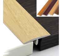 YCBTPS Striscia Decorativa per Pavimento in Legno Tipo T Profilo di Transizione in PVC Striscia Divisoria Autoadesiva per Bordo Porta/Pavimenti Irregolari(White Oak)