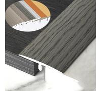 YCBTPS Striscia Decorativa per Pavimento in Legno Tipo T Profilo di Transizione in PVC Striscia Divisoria Autoadesiva per Bordo Porta/Pavimenti Irregolari(Mocha Gray)