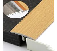 YCBTPS Striscia Decorativa per Pavimento in Legno Tipo T Profilo di Transizione in PVC Striscia Divisoria Autoadesiva per Bordo Porta/Pavimenti Irregolari(Beech Color)
