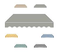 YCBTPS - Tessuto di ricambio per giardino, patio, terrazzo, balcone, impermeabile, resistente ai raggi UV, facile da installare (4 x 2,5 m/13 x 8 ft)