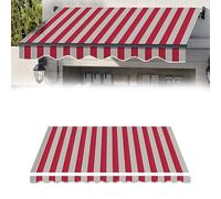 YCBTPS - Tessuto di ricambio per tenda da patio, 3 x 2,5 m, copertura superiore, resistente, impermeabile, per esterni, per tenda da balcone retrattile (rosso, 4 x 3,5 m)