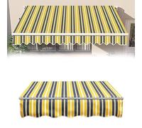 YCBTPS - Tettoia di ricambio per tenda da giardino, 3 x 2,5 m, impermeabile, in tessuto giallo per tenda da balcone retrattile, soluzione durevole per ombreggiatura esterna