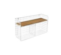 YCCHAH Mensola Della Cucina Scaffale di stoccaggio a doppio strato in ferro Scaffale da tavolo for detriti da cucina multistrato da pavimento superiore Estante Para Cocina(White)