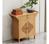 YCCYHQ Consolle Ingresso in Bambu con Cassetto, Mobile Cinese con Ripostiglio, Semplice Tavolo di Meditazione per Casa, Ideale per Buddha(Yellow,100cm/39.4in)