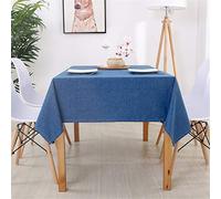 YCDZ Semplice Rettangolare Tovaglia, Striato, Impermeabile, Antivegetativa, Lavabile in Lavatrice, Usato per La Cucina Decorazione della Tavola (Blu,110 x 170 cm)