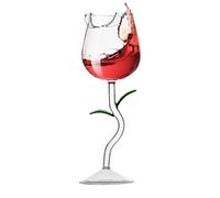 ycezw Bicchieri da vino novità: bicchieri da champagne con fiori resistenti al calore, forniture creative per bere | elegante bicchiere da vino per cena formale, festa, fidanzamento, riunione